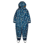 Frugi childrens puffin puddles puddle buster all in one suit on a white background