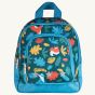 Frugi Little Adventurers Backpack - Fir Tree / Rainbow Leaves on a plain background.