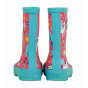Back of the Frugi childrens puddle buster wellies on a white background