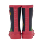 Back of the Frugi eco-friendly childrens explorer wellies in the star print