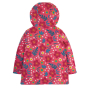 Back of the Frugi kids reversible scandi flower cosy coat on a white background