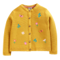 Frugi Maia Embroidered Cardigan Bumblebee Flowers