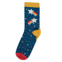 Frugi eco-friendly loch blue and stars kids big foot socks on a white background