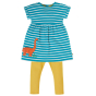Frugi Olive Outfit Camper Breton Bumblebee pictured on a plain white background