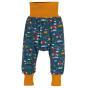 Frugi eco-friendly soft childrens bottoms with the cuffs unfolded on a white background