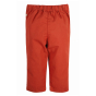 Frugi organic cotton red tommy trousers on white background