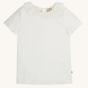 Frugi white Ada Collar T-Shirt pictured on a plain background