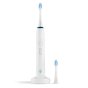 Georganics electric sonic toothbrush on its charging station on a white background