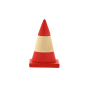 Gluckskafer childrens plastic-free miniature traffic cone toy on a white background