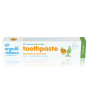 Organic Children Toothpaste Mandarin & Aloe Vera with Fluoride in tube pictured on a plain background