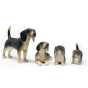 Green Rubber Toys 4 eco-friendly beagle dog toys on a white background