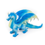 Green Rubber Toys eco-friendly blue ​rubber dragon figure on a white background