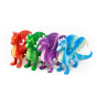 Green Rubber Toys eco-friendly biodegradable rubber dragons on a white background