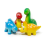 Green Rubber Toys eco-friendly biodegradable baby dinosaur toys on a white background