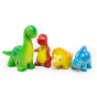 Green Rubber Toys eco-friendly biodegradable baby dinosaur toys on a white background