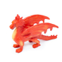 Green Rubber Toys eco-friendly red rubber dragon figure on a white background