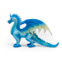 Green Rubber Toys eco-friendly blue ​rubber dragon figure on a white background