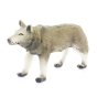 Green rubber toys sustainable wolf toy on a white background