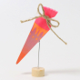 Grimm's Sweet Cone Decorative Figure - Neon Pink on a plain background.