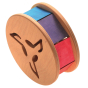 Grimm's Sound & Colour Wheel Wooden Toy pictured on a plain background 