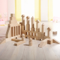 A closer view of the HABA Large Building Blocks neatly stacked to create a magnificent building