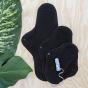 Imse Cloth Pad Starter Kit + Tampon - ImseVimse Black, 3 sizes of black pad plus garden print tampon