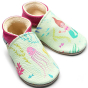 Inch Blue side photo of mermaid leather baby shoes painted mermaid and jellyfish
