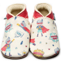 Inch Blue super boy leather baby shoes with boy in cape painted on