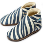 Inch Blue wild child cream leather baby shoes with navy animal print