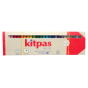 Kitpas children's non-toxic rice bran wax coloured crayons in their box on a white background