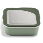 Klean Kanteen Rise Stainless Steel Lunch Box with green silicone leakproof lid