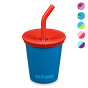 Klean Kanteen stainless steel kids straw lid cup on a white background