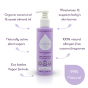 Infographic showing details of the Kokoso organic coconut baby lotion on a white background