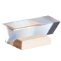 Kraul Large Glass Prism on wooden stand on white background