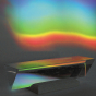 Kraul Large Glass Prism reflecting a rainbow on a wall