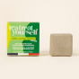 Picture of the Lamazuna Tea Treat Yourself Blemish Prone Skin Cleansing Bar with its green box.