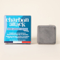 Picture of the Lamazuna Charcoal Yourself oily and combination skin Cleansing Bar with its blue box.