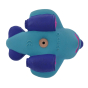 Bottom of the Lanco sammy the jet natural rubber bath toy showing the squeaky air hole