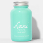 Lani Blue Mint Facial Cleansing Powder. Vegan, plastic free and cruelty free beauty, blue pot on white background