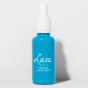 Lani Tropical Super Serum - vegan, plastic free and cruelty free beauty. Blue bottle on a white background