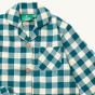 Pocket and collar detail on the LGR Blue Check Classic Button-Up Pyjamas.