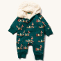 LGR Around The Campfire Sherpa Fleece Snowsuit with the hood down against a plain background.