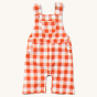 LGR Soft Red Checkered Short Dungarees