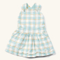 LGR Soft Blue Checkered Pinafore Dress