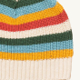 Material and pattern detail on the LGR Rainbow Striped Beanie Hat.