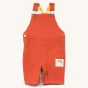 LGR Soft Red Twill Short Dungarees