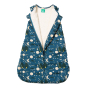 Little Green Radicals soft fluffy sleeping bag outfit open on a white background