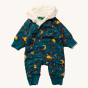 LGR Saturn Nights Sherpa Fleece Snowsuit with the hood down against a plain background.