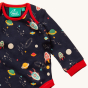 Pattern detail on the LGR Outer Space Baby Body Set.