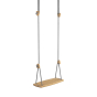 Lillagunga eco-friendly grey oak wood rope swing on a white background